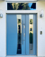 "Porto" Stainless Steel Modern Exterior Door with Glass - Image 8