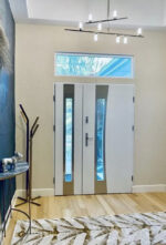 "Porto" Stainless Steel Modern Exterior Door with Glass - Image 9