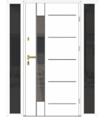FI06d Aluminum Entry Door with Two Sidelights on Sale. Impact Certified. - Image 2